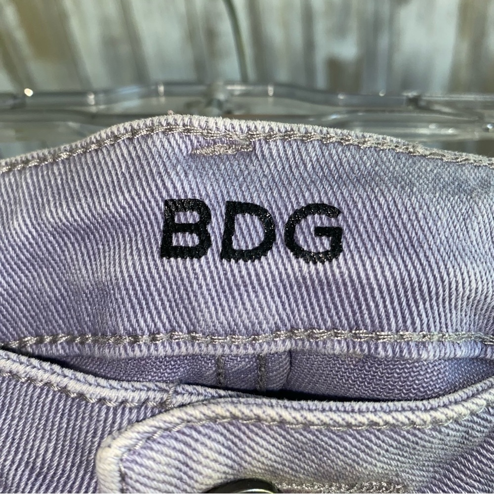 BDG High Rise Erin 5 Pocket Purple Shortie Shorts - Picture 6 of 6